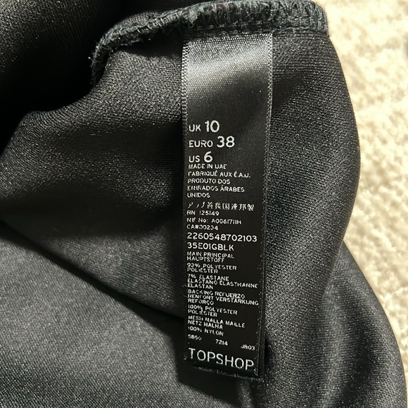 Topshop Black Mesh Sequin Polka Dot Bodycon Dress - Picture 13 of 14